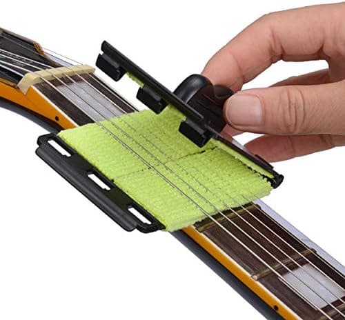 SAPHUE Guitar String Cleaner Clean Fretboard Cloth Tool Scrubber for Cleaning Maintenance Care Kit for Violin/Bass/Ukulele/Electric Guitars and Other Musical Instrument 2 Pack 2pack Green - Image 2