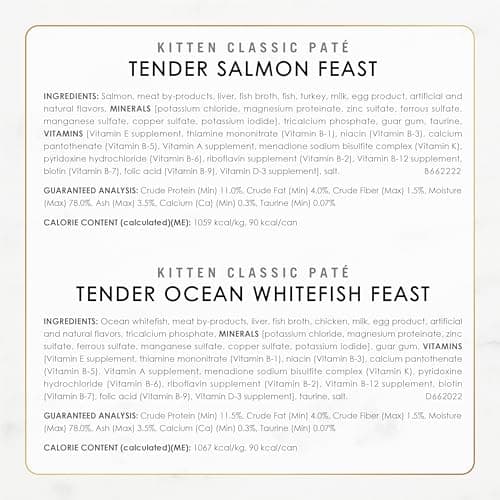 Purina Fancy Feast Tender Ocean Whitefish, Turkey, Chicken and Salmon Feasts Wet Kitten Food Variety Pack - (Pack of 24) 3 oz. Boxes - Image 8