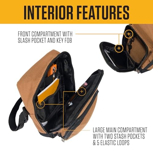 Carhartt Classic 2L Crossbody Zip Bag Black | Durable, Adjustable Crossbody Bag with Zipper Closure for Men and Women - Image 5