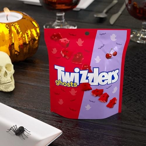 TWIZZLERS Ghosts Cherry Flavored Chewy, Halloween Candy Bag, 7.1 oz - Image 5