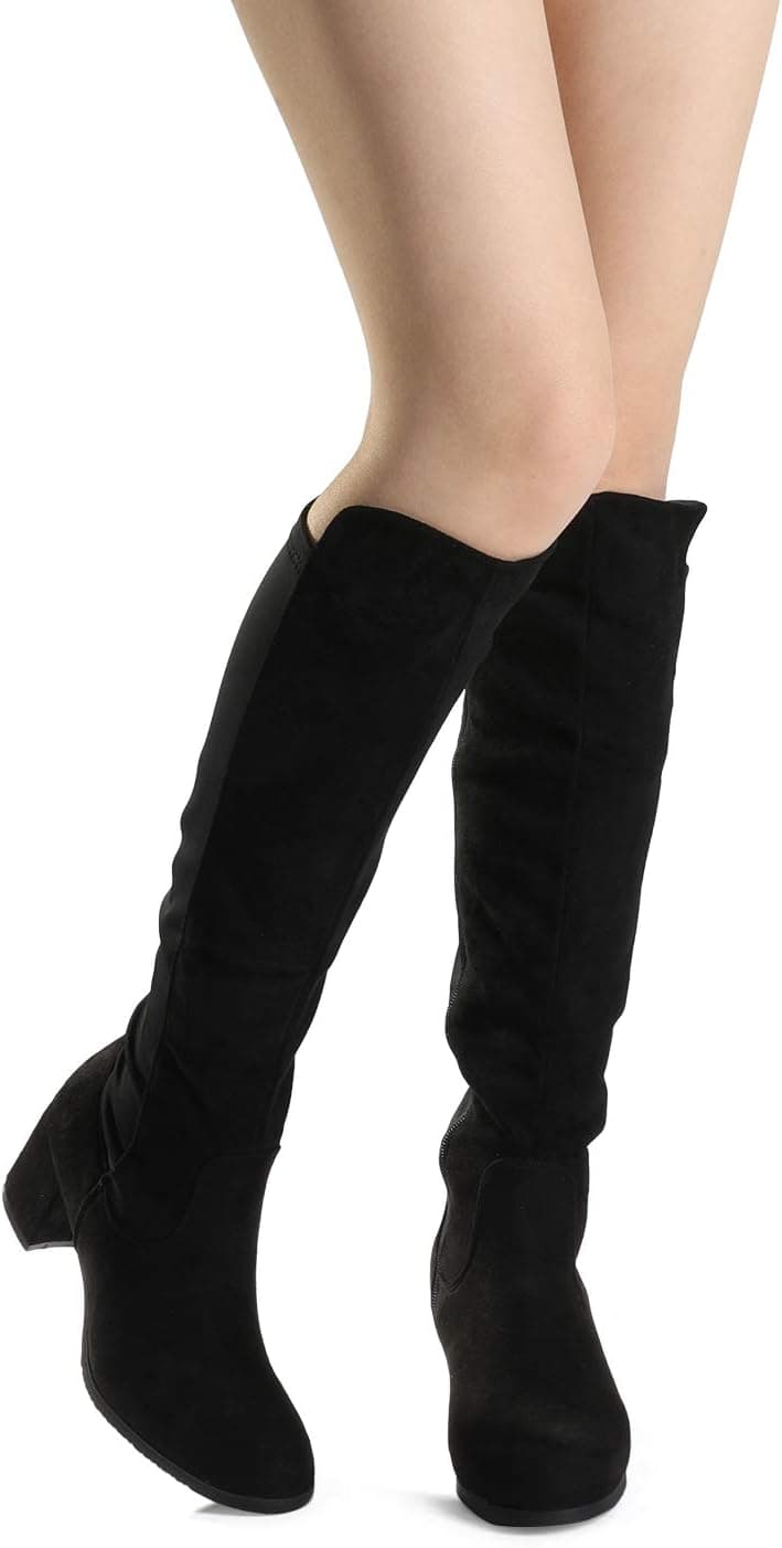 DREAM PAIRS Women's Knee High Stretchy Fashion Boots 8 Black - Image 7