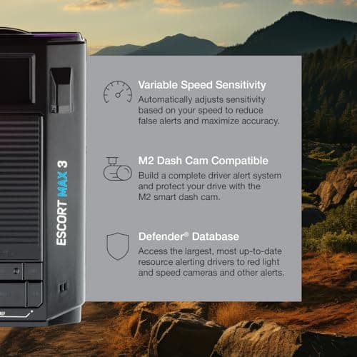 Escort MAX 3 Laser Radar Detector - Bluetooth Connectivity, Premium Range, Advanced Filtering, AutoLearn Technology, Voice Alerts, OLED Display, Apple CarPlay and Android Auto Compatible - Image 4