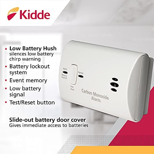 Kidde Carbon Monoxide Detector, Battery Powered CO Alarm with LEDs, Test-Reset Button, Low Battery Indicator, Portable - Image 2