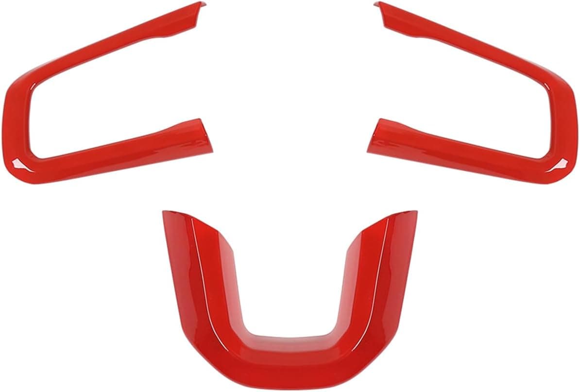 RT-TCZ for Wrangler JL Steering Wheel Trim Decal Panel Red for Jeep Wrangler JL JLU 2018 up for Gladiator JT 2020 up Red Interior Accessories 3pcs - Image 3