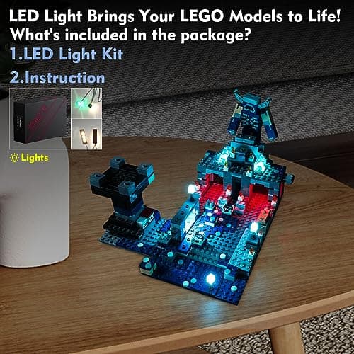 LocoLee LED Light Kit for Lego Minecraft The Deep Dark Battle 21246 (NOT Include The Lego Set), Decor Lighting Compatible with Deep Dark Battle Warden for Fans - NOT Included Model, Just Lights - Image 5