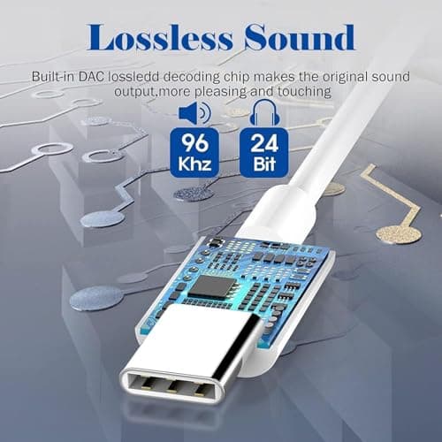 USB C to 3.5mm Headphone Jack Adapter for iPhone 16/16 Pro/15/15 Pro/Pro Max/Plus, Type C Aux Audio Dongle Cable Cord Compatible with iPad, Samsung Galaxy S23/S23/S22/S21Ultra, MacBook,Note - Image 4