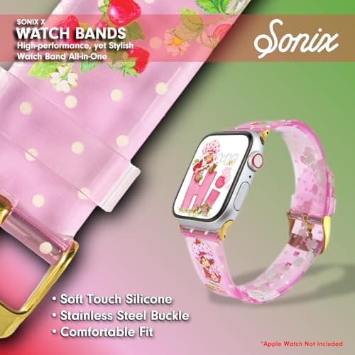 Sonix Jelly Apple Watch Band | Compatible with Apple Watch 41mm / 40mm / 38mm | Strawberry Shortcake Vintage - Image 4