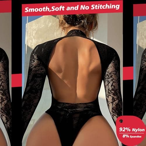 Famstar Sexy Lingerie for Women Naughty Fishnet Lingerie Set Bodysuit Outfits Teddy Sheer Mesh Erotic - Image 4