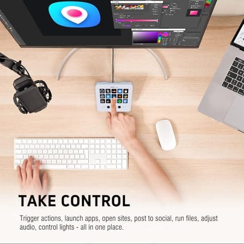 VSDINSIDE Macro Keypad, Stream Controller Deck Gaming Streaming Shortcut Keyboard, 18 Programmable Keys Customizable Visual AI Pad USB Soundboard for OBS, YouTube, Desk Office Setup, Laptop, PC, Mac - Image 5