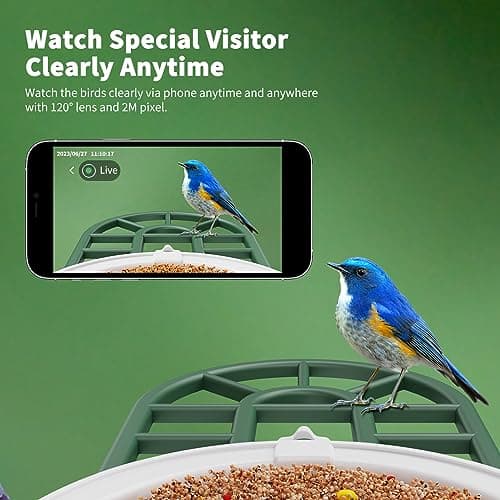 HARYMOR Bird Feeder with Camera with AI Identify Birds Species Solar Panel, Smart Bird House with Cam, 2K Live View, Instant Arrival Alerts - Image 5