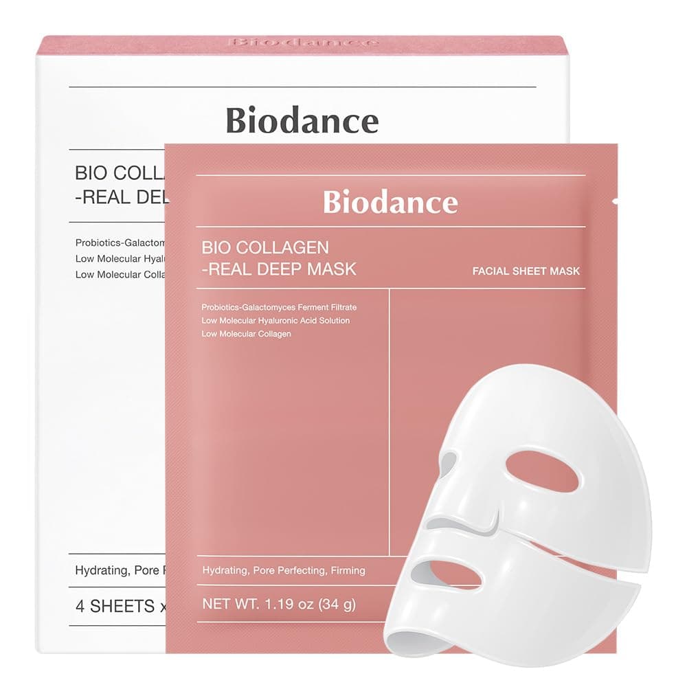 BIODANCE Bio-Collagen Real Deep Mask, Hydrating Overnight Hydrogel Mask, Pore Minimizing, Elasticity, Plumping Improvement, Korean Skincare, Stocking Stuffers for Teen Girls | 1.19oz(34g) x 4ea Collagen 4 Count (Pack of 1) - Image 2