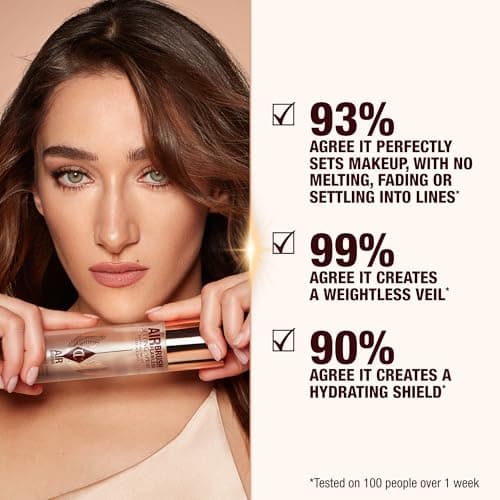 Charlotte Tilbury Airbrush Flawless Setting Spray - Ultra-Fine Hydrating Mist to Prime & Set Face Makeup For Up to 16Hr - Soothes, Blurs Pores & Calms Skin (100ml) - Image 3
