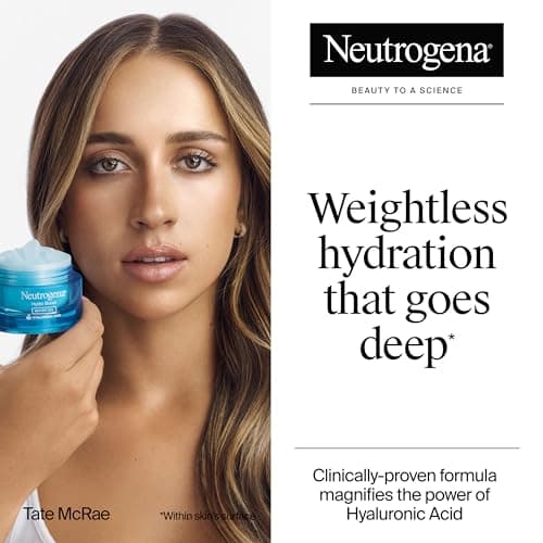 Neutrogena Hydro Boost Water Gel, 24 Hr Hydration for Normal/Oily Skin, Signature Fragrance, Face Moisturizer with Hyaluronic Acid, Skin Care for Juicy, Deeply Hydrated Skin, 1.7 oz - Image 2