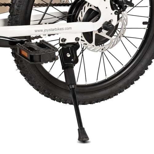 JOYSTAR 20 Inch Electric Bike for Kids Teens 7+ with 250W Brushless Motor, 15 Miles 15MPH Electric Mountain Bicycle with Removable Battery, Safe Mini Ebikes with Dual Disc Brakes, White - Image 8