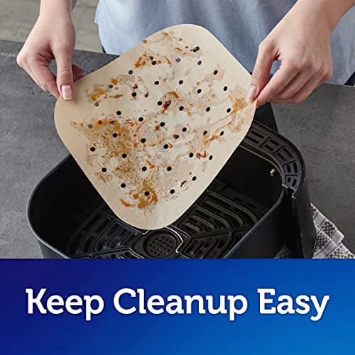 Reynolds Kitchens Air Fryer Liners Disposable, Unbleached Parchment Paper Sheets, 50 Count - Image 7