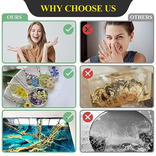 TAKIMO 1 Gallon 3×UV Resistant Resin Kit,No Bubble & Crystal Clear Epoxy Resin for Coating, Casting, Table Top,DIY, Bar Top, River Tables, Resin Art, Wood with High Gloss Finish - Image 5