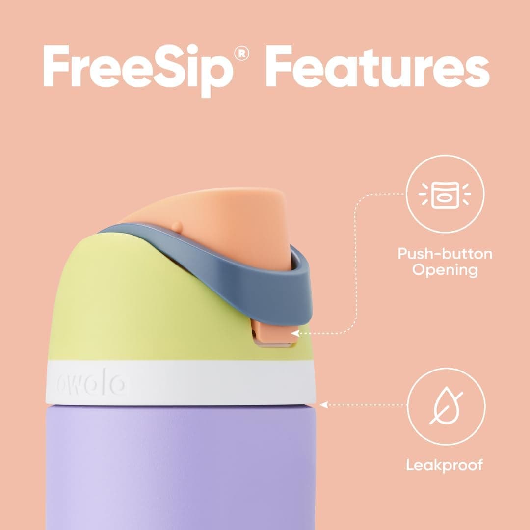 Owala FreeSip Insulated Stainless Steel Water Bottle with Straw for Sports and Travel, BPA-Free Sports Water Bottle, 24 oz, Grey/Grey, Due North 24 Ounces Due North - Image 5