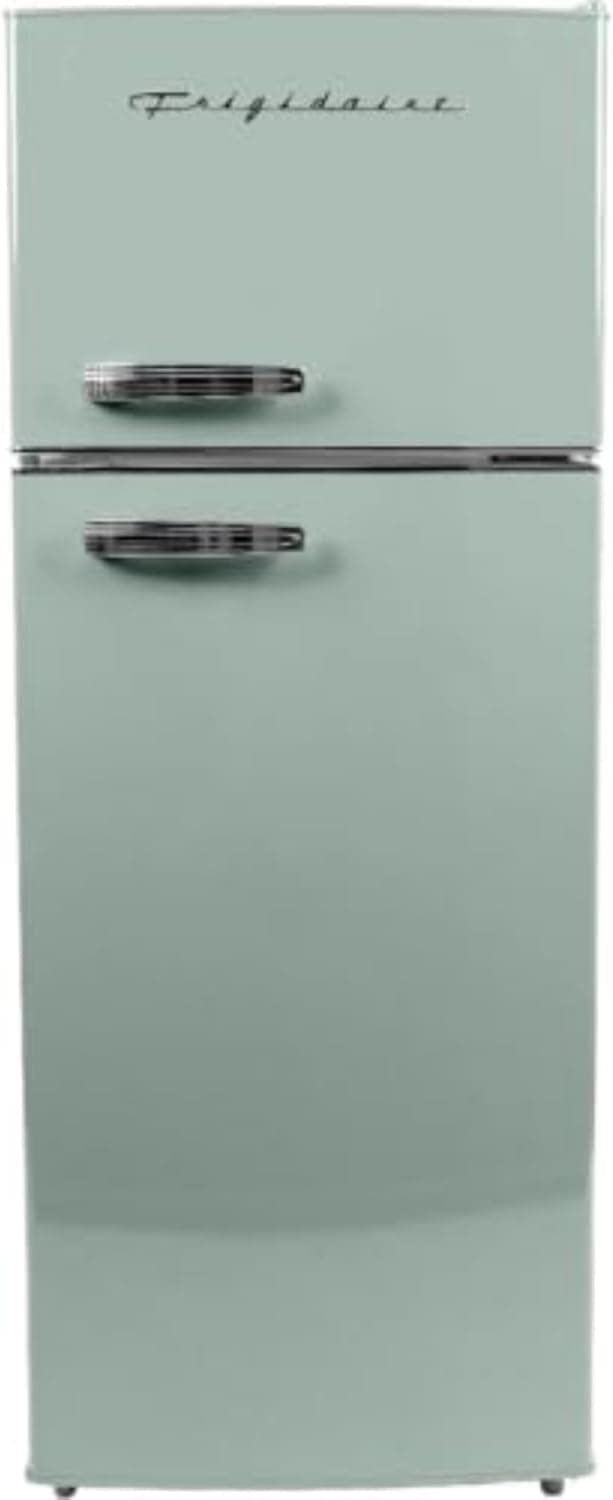 Frigidaire EFR753 Retro Apartment Size Refrigerator with Top Freezer - 2 Door Fridge with 7.5 Cu Ft of Storage Capacity, Adjustable Spill-Proof Shelves, Door & Crisper Bins, Mint MINT Double Door Fridge - Image 2