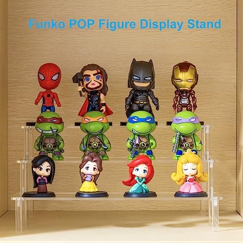 HENABLE Large Acrylic Display Risers, Perfume Stand Organizer, Clear Acrylic Shelf Risers for Display Stands for Food, Tabletop Use, Amiibo Funko POP Figure, 3 Tier Clear Cupcake Stand Risers - Image 3