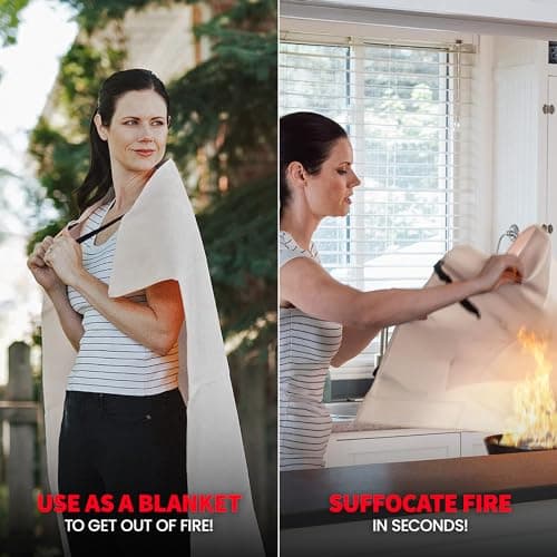 Prepared Hero Emergency Fire Suppression Blanket - 2 Pack, 40' x 40' Fiberglass Blanket for Kitchen and Home - Image 8