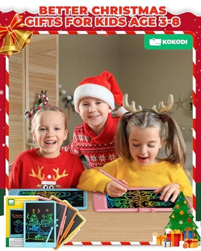 KOKODI LCD Writing Tablet, Valentines Day Gifts for Kids，10 Inch Colorful Toddler Doodle Board Drawing Tablet, Erasable Reusable Electronic Drawing Pads, Educational and Learning Toys for Kids - Image 8