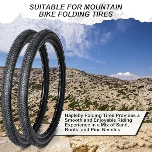 Hapleby 2PCS Premium Folding Bike Tires 26x1.95 Inch (50-559mm), Replacement Mountain Bike Tires 60 TPI Puncture-Resistant, Came with 2PCS Tire levers - Image 5