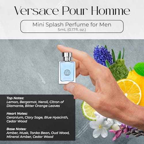 Versace Cologne for Men Set of 4 Mini Eros, Pour Homme, Dylan Blue, Eau Fraiche Perfume for Men Fragrance Sampler Set - Designer Mens Cologne Samples (4 Count, 0.17 oz) - Image 4