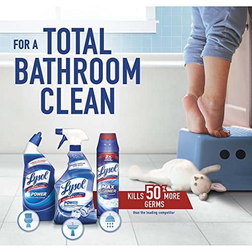 Lysol Toilet Bowl Cleaner Gel, For Cleaning and Disinfecting, Stain Removal, Forest Rain Scent, 24oz - Image 7