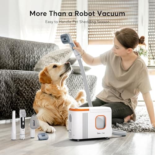 Teendow D20S Max+ Robot Vacuum and Mop, 6000Pa Suction for Pet Hair, with Self-Emptying Dock and Pet Grooming Parts, 10 Weeks Hands-Free Cleaning, PreciSense LiDAR Navigation, App & Voice Control - Image 2