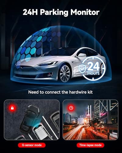 REDTIGER Dash Cam Front Rear, 4K/2.5K Full HD Dash Camera for Cars, Included 32GB Card, Built-in Wi-Fi GPS, 3.18” IPS Screen, Night Vision, 170°Wide Angle, WDR, 24H Parking Mode(F7NP) - Image 4