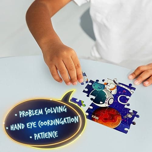 Hapinest Glow-in-The-Dark Solar System Puzzle 100 Piece Puzzles for Kids, Jigsaw Puzzles Space Puzzle, Educational and Fun Planets Puzzles for Kids Ages 8-10 5 6-8 8-12 Years Old & Up - Image 5