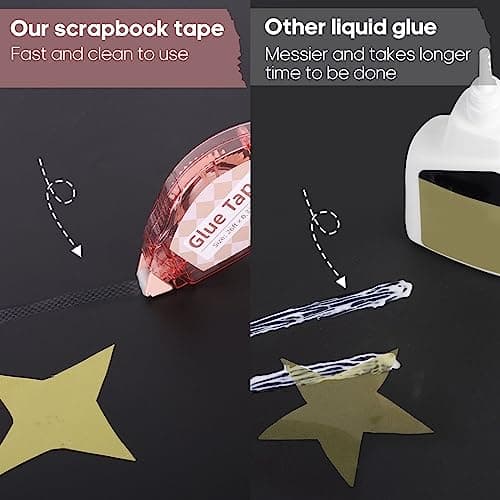 Scrapbook Tape, 4 Pack Double Sided Tape Roller for Crafts, Adhesive Glue Runner Scrapbooking Supplies Journaling School Office Teacher Supplies for Kids and Adults, 0.3IN x 26FT - Image 3