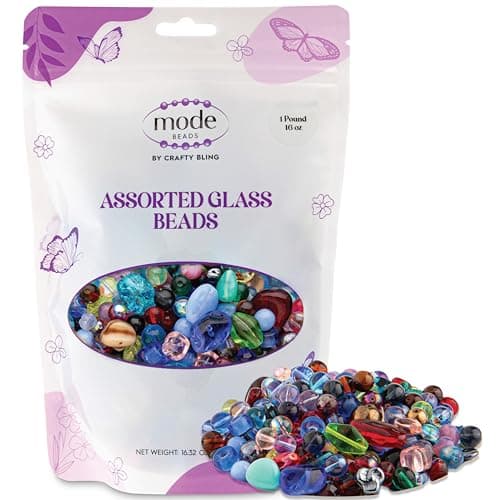 One Pound Assorted Glass Beads for Jewelry Making, DIY Lamp Work, Arts and Crafts, and Decorative Hobby Artistry, Colorful Crystal Assortment Bulk Mix, 4-18mm (Mixed Colors) (1) - Image 2