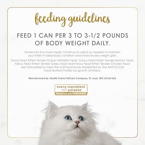 Purina Fancy Feast Tender Ocean Whitefish, Turkey, Chicken and Salmon Feasts Wet Kitten Food Variety Pack - (Pack of 24) 3 oz. Boxes - Image 10