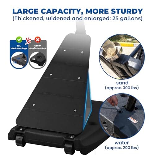 IGL Basketball Hoop Outdoor with 52 Inch Shatterproof Backboard, 10FT Height Portable Basketball Hoop Outdoor, Adjustable Basketball Goal System (Black) - Image 6