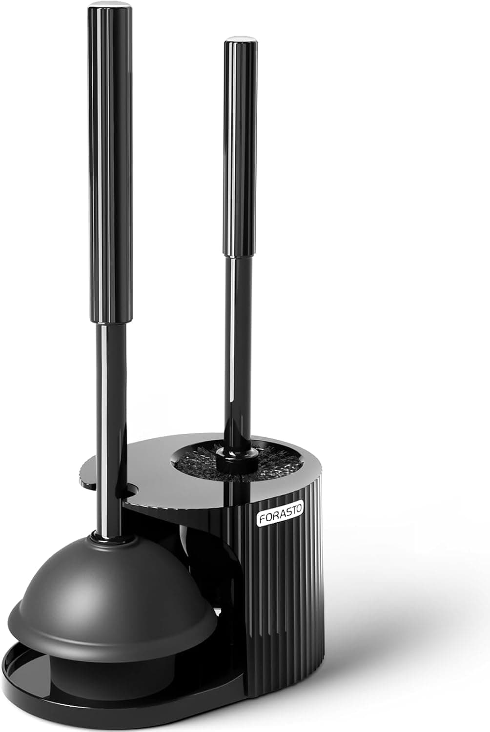 2 in 1 Toilet Plunger and Brush Set，Extended Handle Plunger，Toilet Bowl Brush Plunger Set, Bathroom Cleaning Tools ，Toilet Brush Plunger Combo，Cleaning Brush，Bathroom Cleaning Supplies Black 1Pack - Image 2