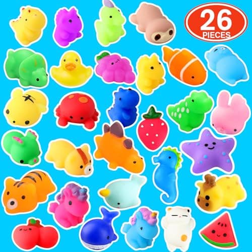 nobasco Squishies, 26 Pack Mochi Squishy Toys - Kawaii Cat Squishys Slow Rising Animals - Party Favors, Goodie Bag, Birthday Gifts, Mini Squishies Stress Reliever Toy - Image 5