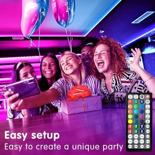 Tenmiro Led Lights for Bedroom 100ft (2 Rolls of 50ft) Music Sync Color Changing Strip Lights with Remote and App Control RGB Strip, for Room Home Party Decoration - Image 2