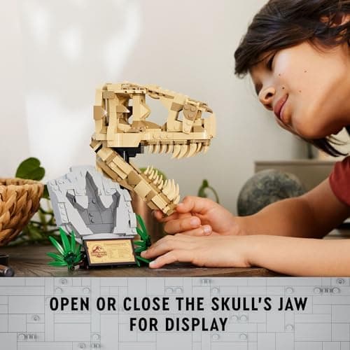 Amazon.com: LEGO Jurassic World Dinosaur Fossils: T Rex Skull Building Toy - Dinosaur Toy for Boys & Girls, Ages 9+ Years - Gift for Christmas - Display for Bedroom - 76964 : Toys & Games - Image 6
