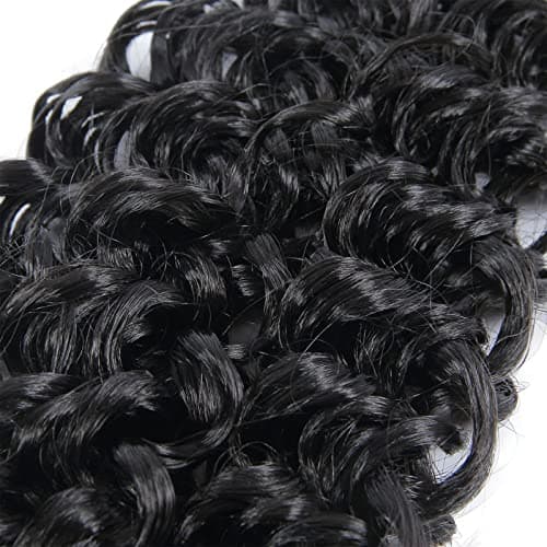 8 Packs Curly Crochet Hair GoGo Curl Crochet hair for Women Natural Black Deep Wave Braiding hair,Synthetic Bohemian Crochet Braid Water Wave Crochet hair Extensions(18inch, 1B) - Image 5