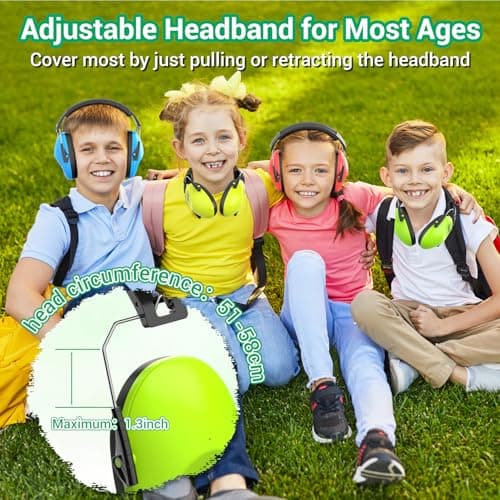 Dr.meter Ear Muffs for Noise Reduction: 27.4SNR Noise Cancelling Headphones for Kids Adults, EM100 Adjustable Hearing Protection Earmuffs for Monster Jam, Autism Sensory, Concerts, Fireworks - Image 6