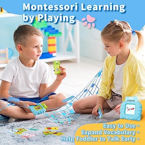 Aullsaty Toddler Toys Talking Flash Cards for 1 2 3 4 5 6 Year Old Boys and Girls, Autism Sensory Toys for Autistic Children, Learning Educational Montessori Speech Therapy 248 Sight Words Kids Gifts - Image 4