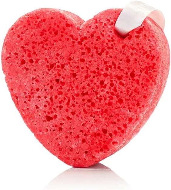 Spongellé Scarlet Blush Heart Buffer – All-in-One Exfoliating Sponge & Body Wash for Valentine's & Mother's Day Gifts - Image 5