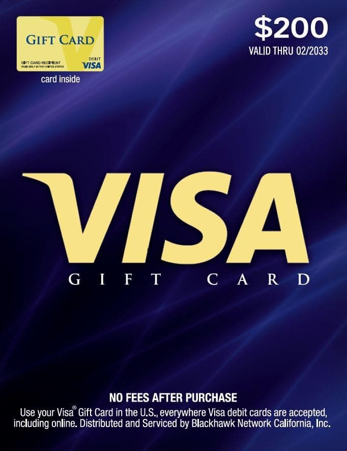 Visa $200 Gift Card (plus $6.95 Purchase Fee) - Image 4