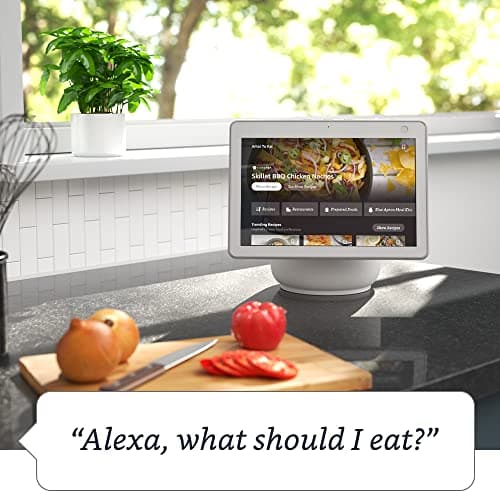 Amazon Echo Show 10 (newest model), HD smart display with premium sound, motion and Alexa, Glacier White - Image 4