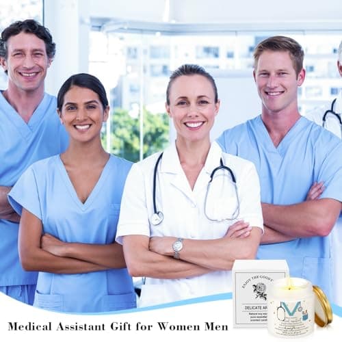 Nuanchu 4 Pcs Medical Assistant Gifts Soy Scented Candles Bulk Aromatherapy Jar 3.5 oz Soy Wax 4 Styles Scented Candles Presents for Women Nurse Week Thanksgiving Christmas Birthday - Image 6