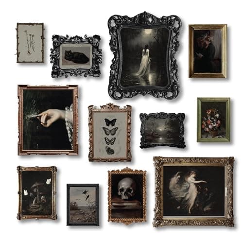 97 Decor Dark Academia Decor - Victorian Gothic Wall Art Prints, Dark Moody Aesthetic Pictures, Creepy Goth Posters Vintage Gothic Painting for Home Bedroom Decorations (8x10 Unframed)