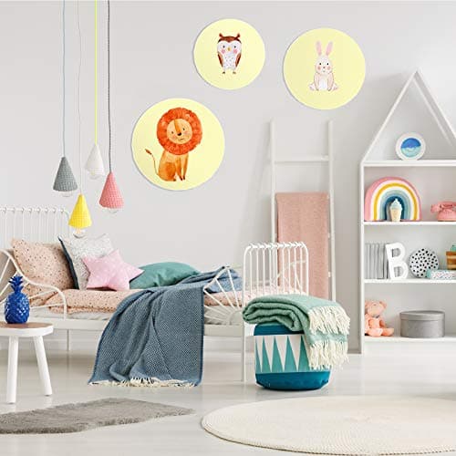 6 Pieces Round Painting Canvas Blank Round Shaped Paint Board Canvas Stretched Primed Decoration Boards for Painting for Students Artist Hobby Painters Beginners - Image 4