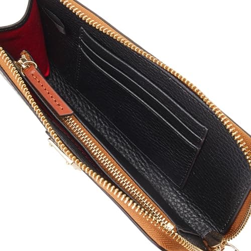 Dooney & Bourke Women's Folded Zip Wristlet in Pebble Grain Leather, with Detachable Wrist Strap, Black - Image 3