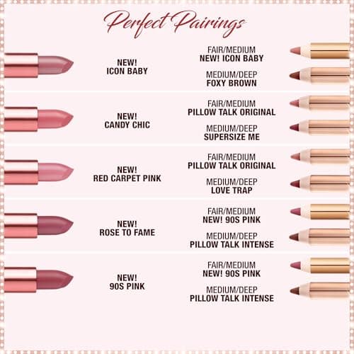 Charlotte Tilbury Lip Cheat Lip Liner Pencil - Gives Lips a Fuller-Looking, Defined Pout - Enriched with Jojoba Oil & Hyaluronic Acid - Waterproof, Smudge-Proof & Transfer-Proof - Pillow Talk Fair - Image 6